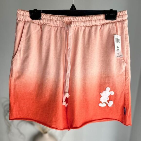 Disney Spirit Jersey Shorts Ombre Tie Dye Graphic Mickey NWT Medium - Picture 1 of 4